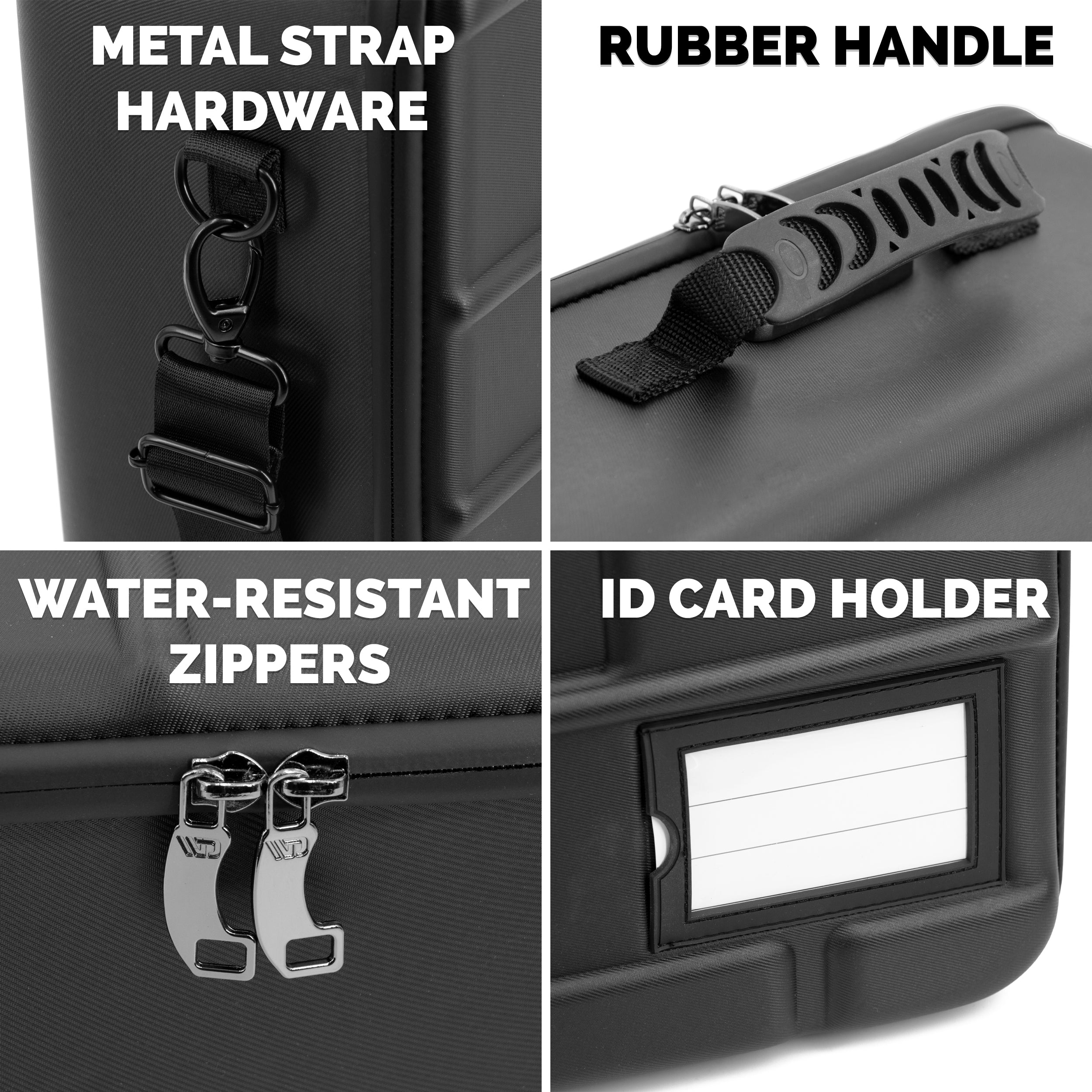 Rock Collection Travel Case with Programmable Lock - 144 Slot Rock Collection Box with Four Trays, Crystal Storage Case with Shoulder Strap