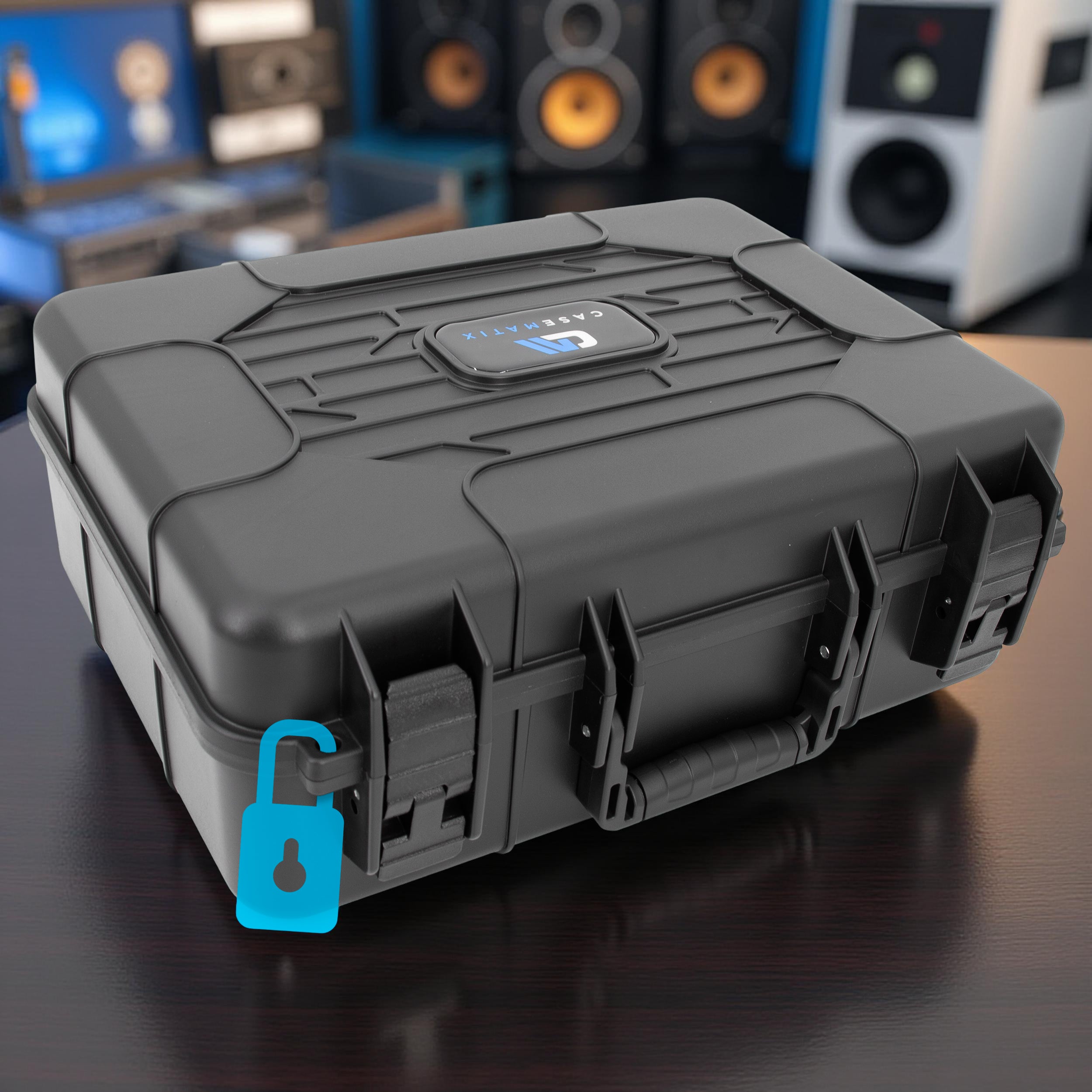 Hard Travel Case Compatible with Allen & Heath CQ-18T Digital Mixer – Customizable Foam Interior & Protective Padded Carrying Case For Mixers