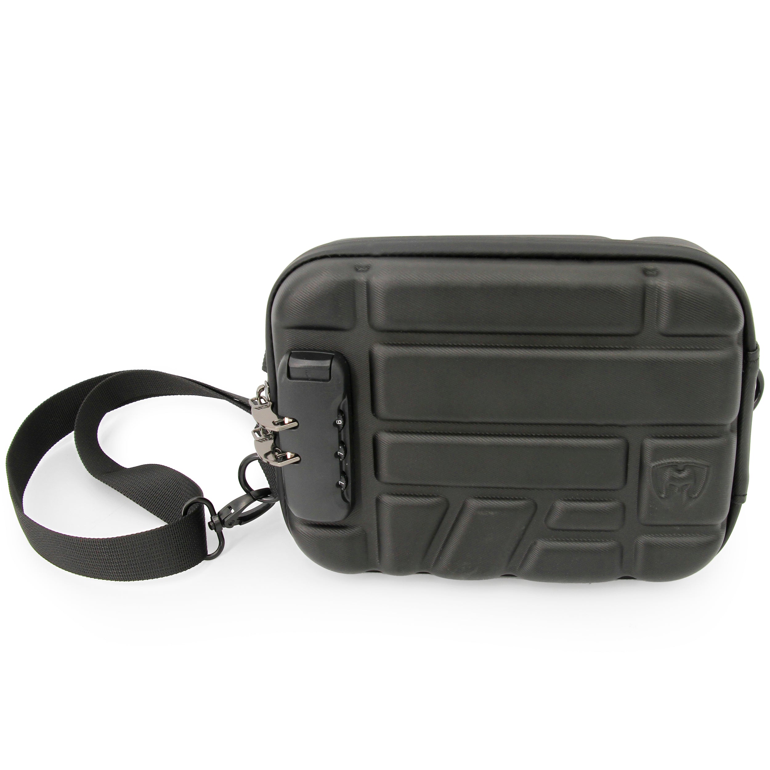 Concealed Carry Locking Pistol Case Fits 9mm Pistols and Extra Mag - Portable EVA Handgun Case Water Resistant Gun Bag and Shoulder Strap