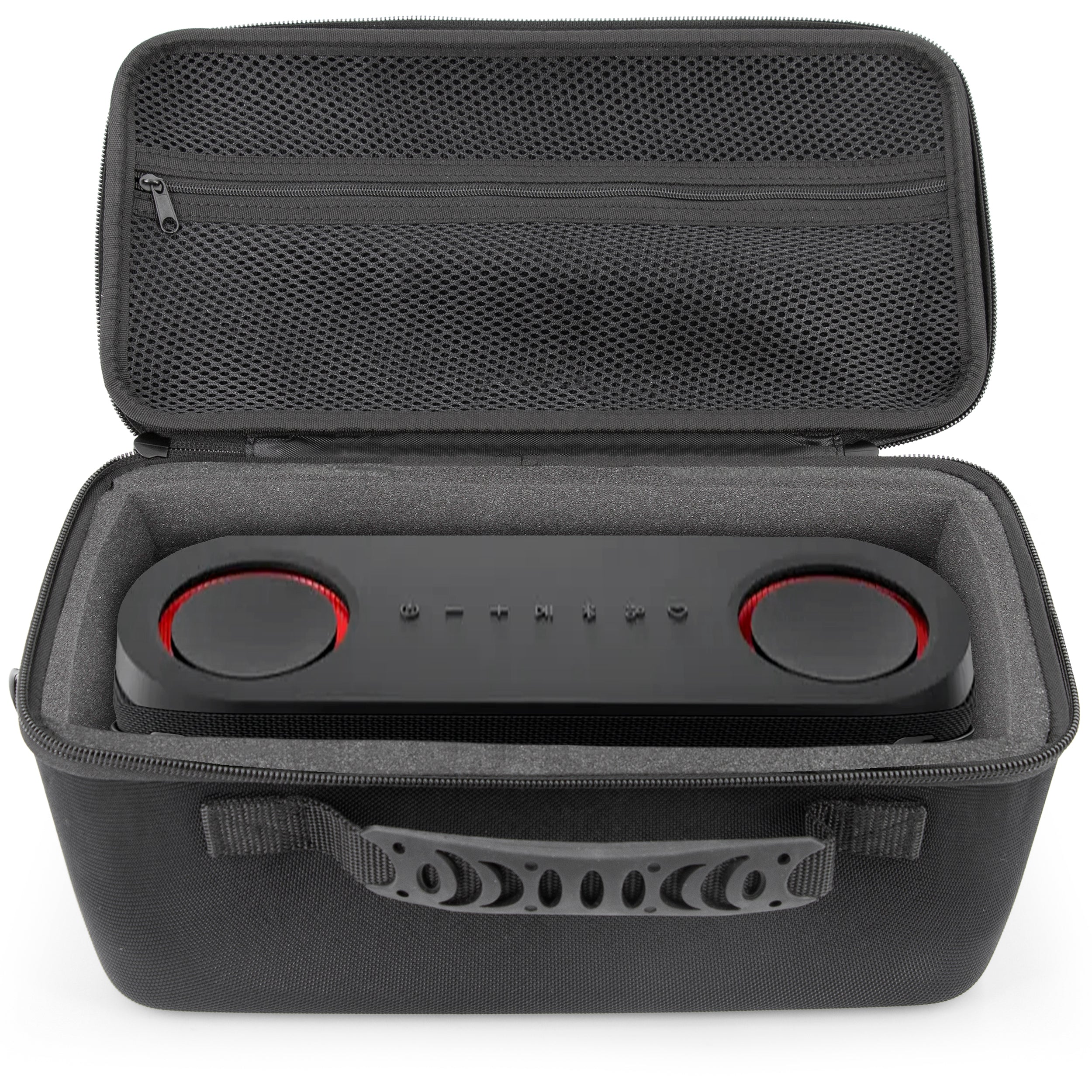 Carry Case Compatible with LG xboom Bounce by will.i.am Portable Bluetooth Speaker and Audio Accessories - Includes Carry Strap and Handle