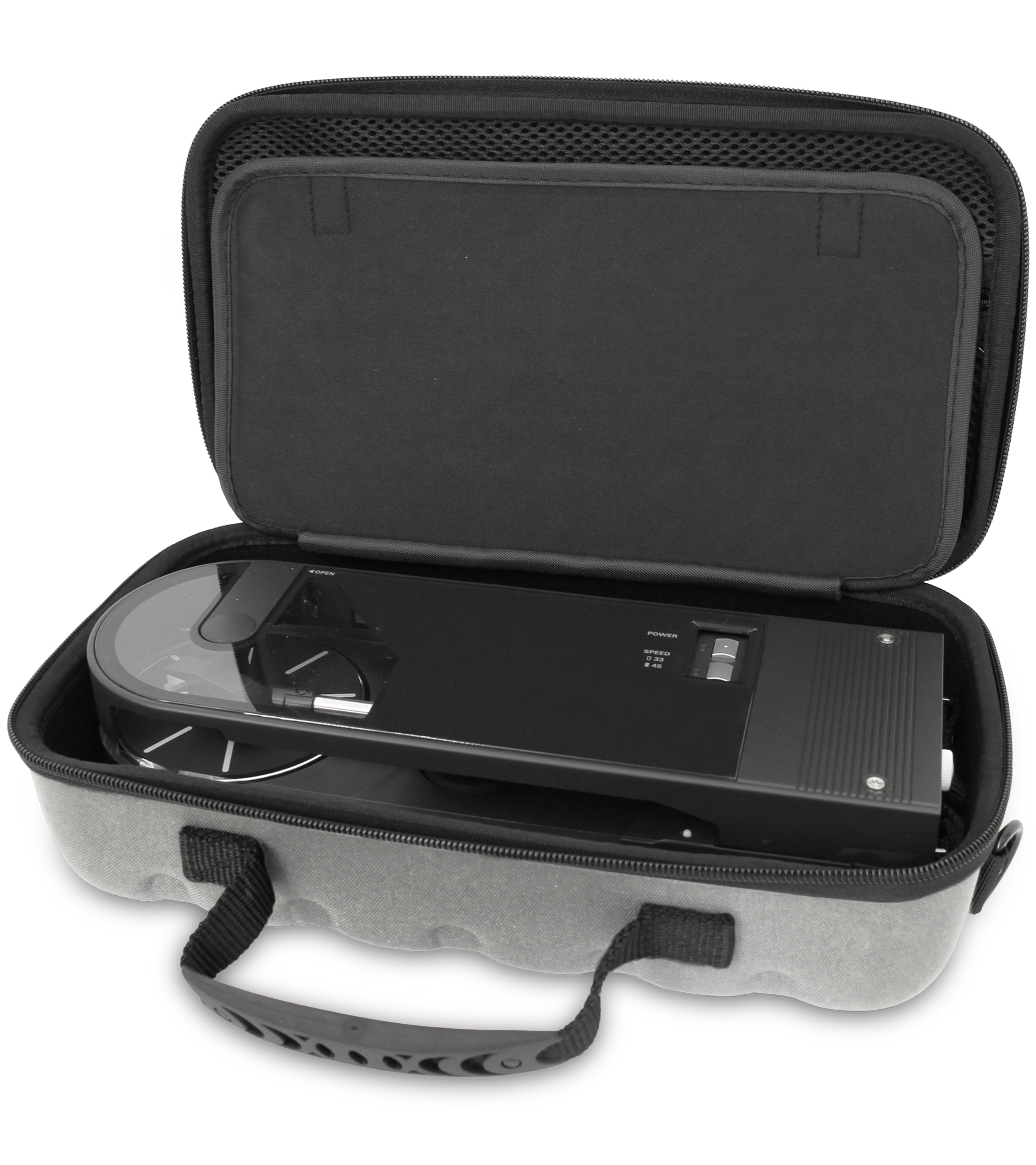 Audio-Technica Sound Burger Case - Protective Travel Case for AT-SB727 Portable Turntable - Black or Grey Options