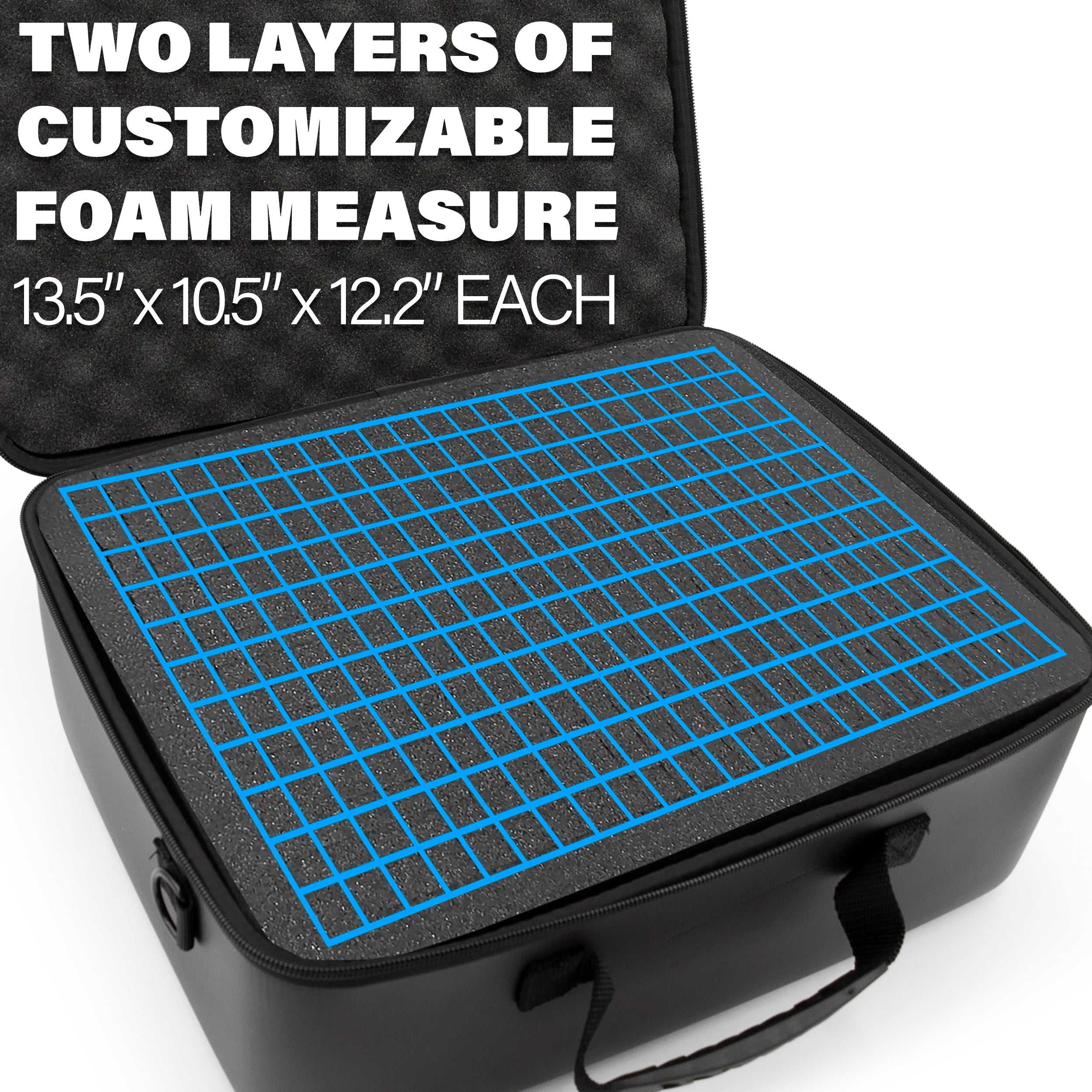 Wireless Microphone Case With Foam Compatible With 8 Sennheiser, Shure Wireless Mic System Microphones, Receivers and More