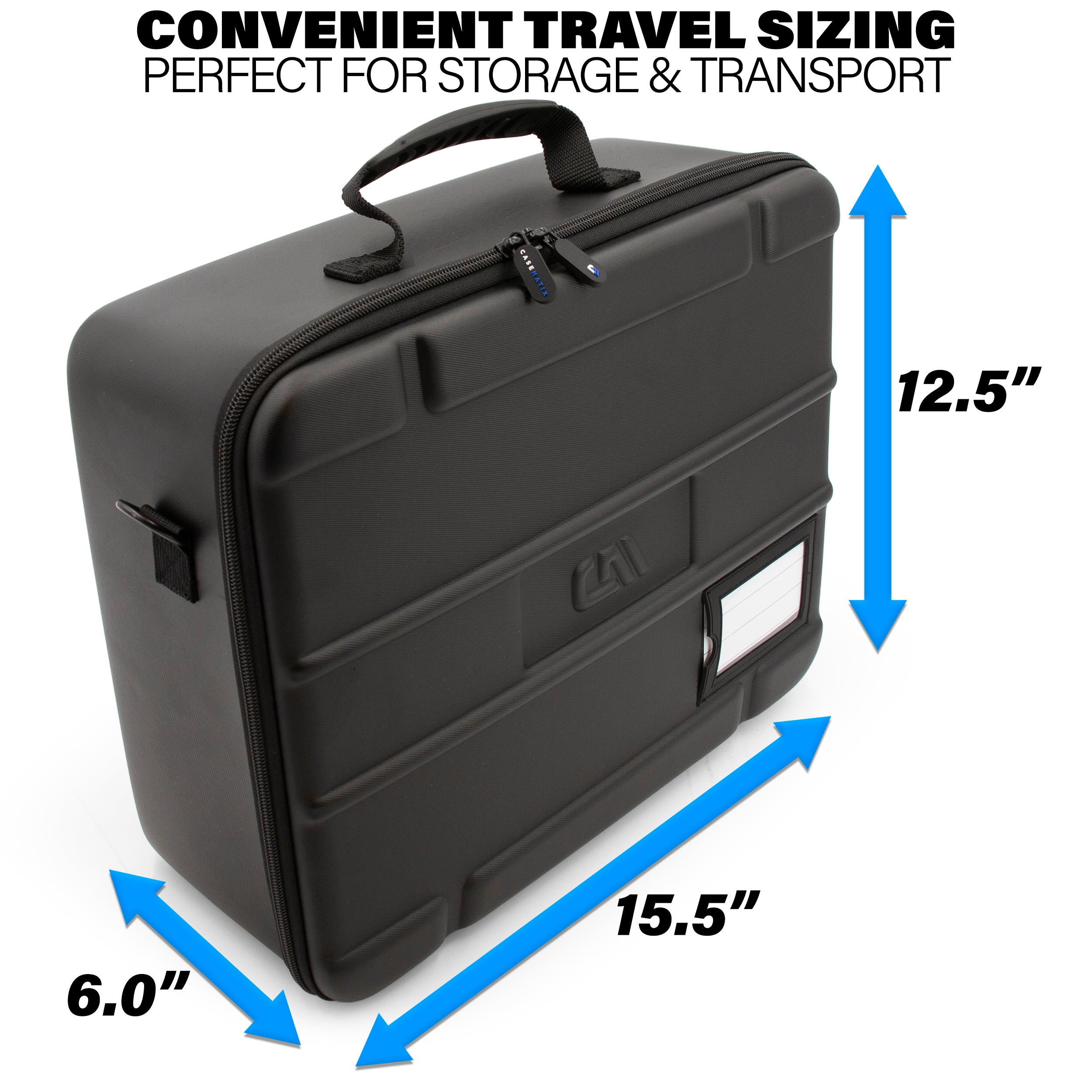 Miniature Carrying Case - Fully Customizable Miniature Storage Case with Two Pluck Foam Foam Trays For Minis, with Shoulder Strap