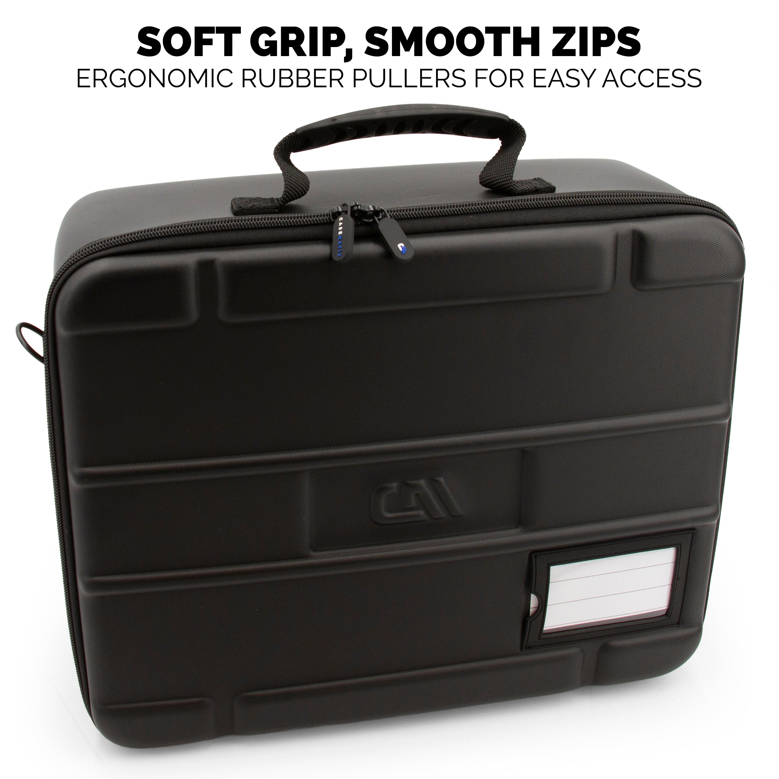 Miniature Carrying Case - Fully Customizable Miniature Storage Case with Two Pluck Foam Foam Trays For Minis, with Shoulder Strap