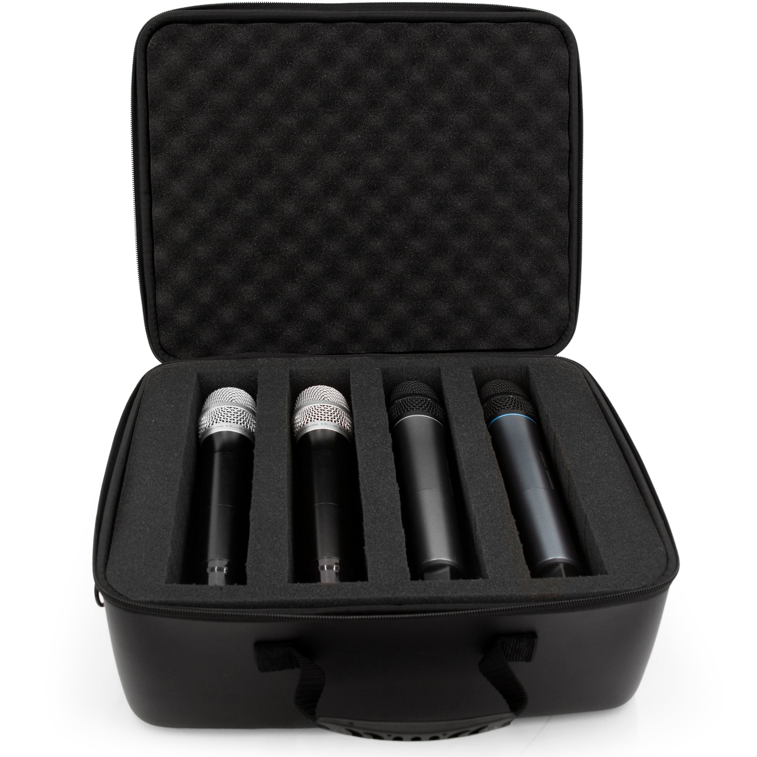 Wireless Microphone Case With Foam Compatible With 8 Sennheiser, Shure Wireless Mic System Microphones, Receivers and More