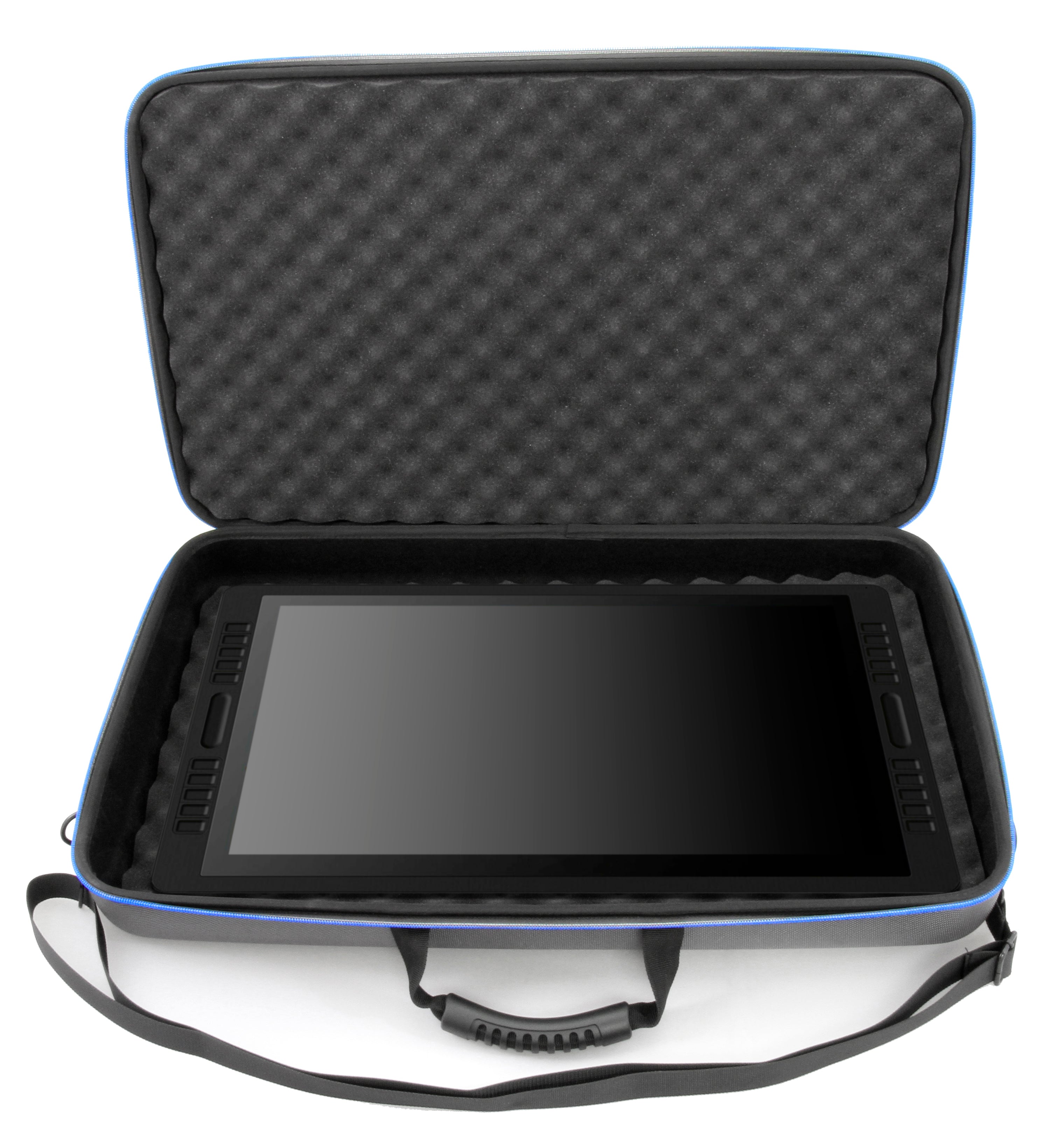 Graphics Tablet Case Compatible with Huion Kamvas 20/22 Plus Drawing Tablet - Hard Shell EVA Protection with Convoluted Foam and Shoulder Strap