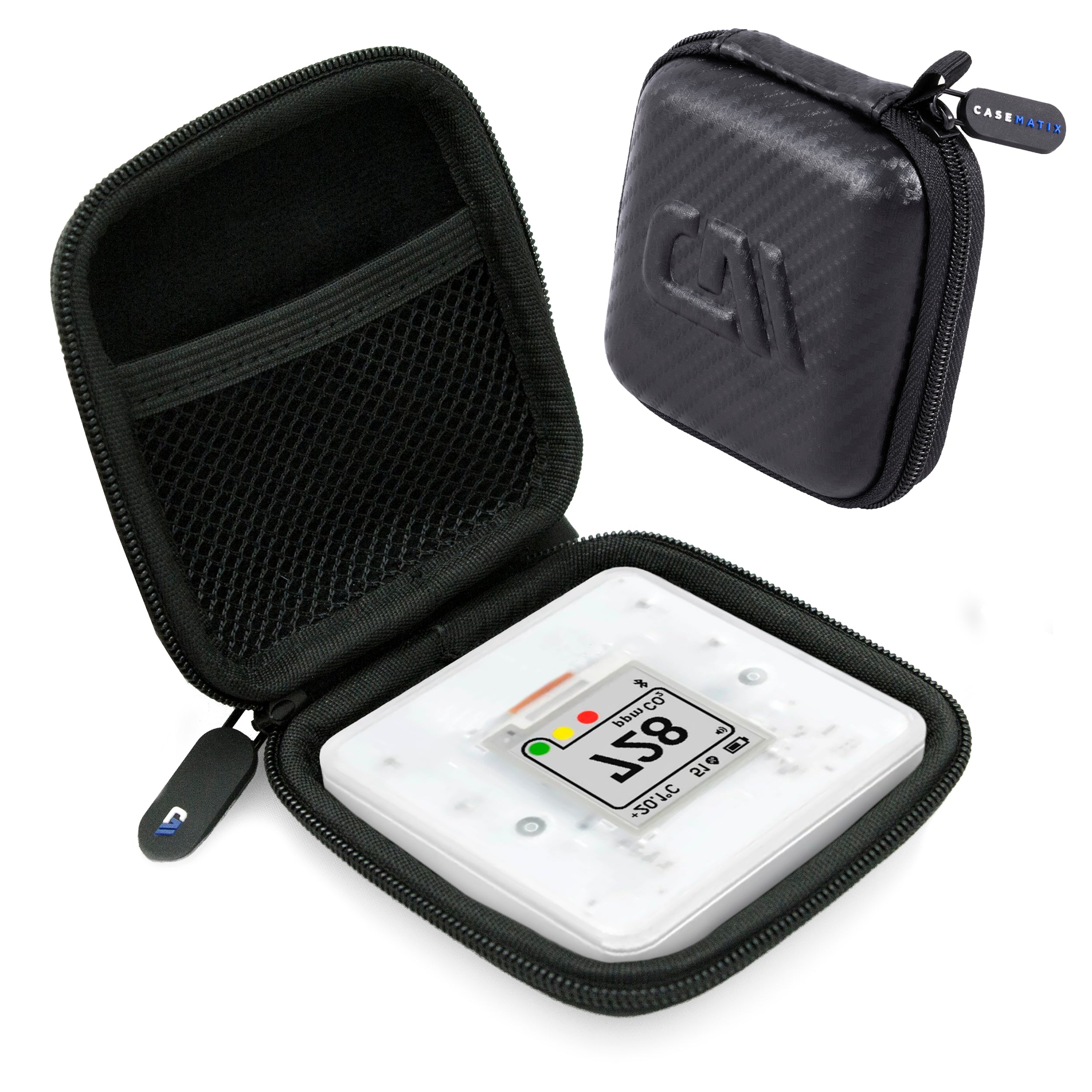 Carry Case Compatible with SAF Aranet4 Home Air Quality Monitor Co2 Device in an EVA Hard Shell with Cable Pocket - Includes Case Only