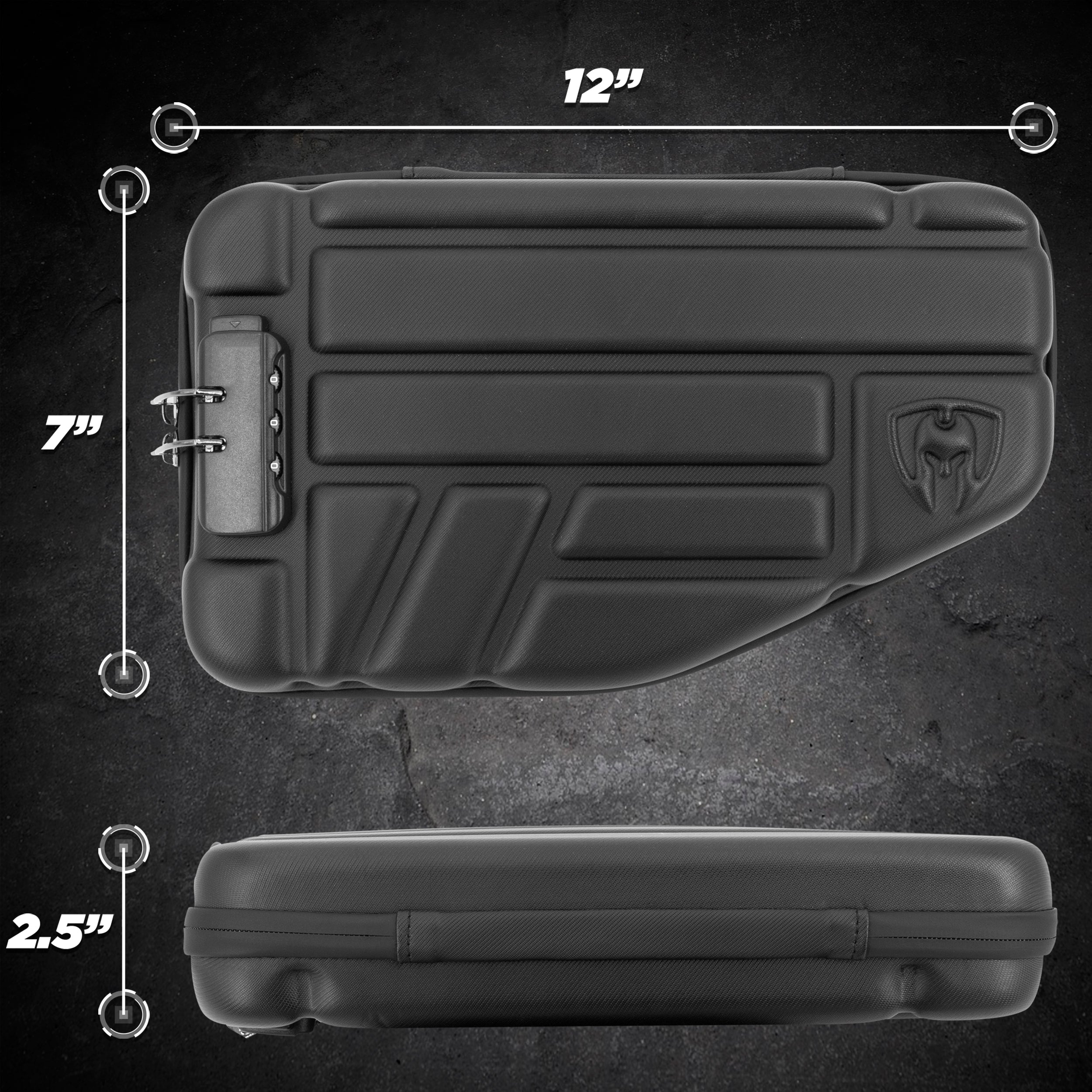 Locking Pistol Case Fits Small to Large 9mm Pistols with Room For Extra Clips and Attachments - Premium Handgun Case with Lock Zippers