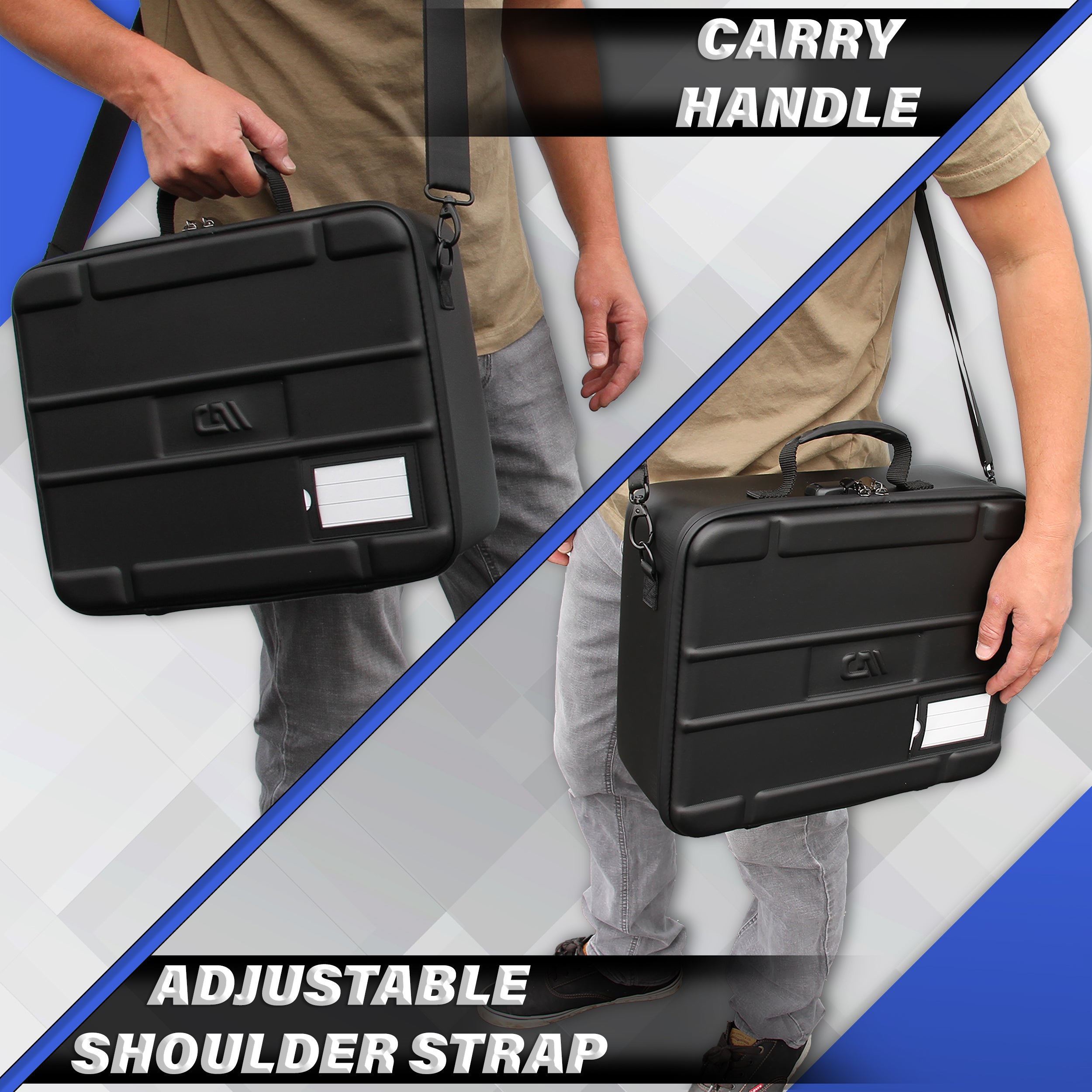 Miniature Carrying Case with Programmable Lock - 144 Slot Miniature Storage Case with Four Foam Trays For Minis, Shoulder Strap and More!