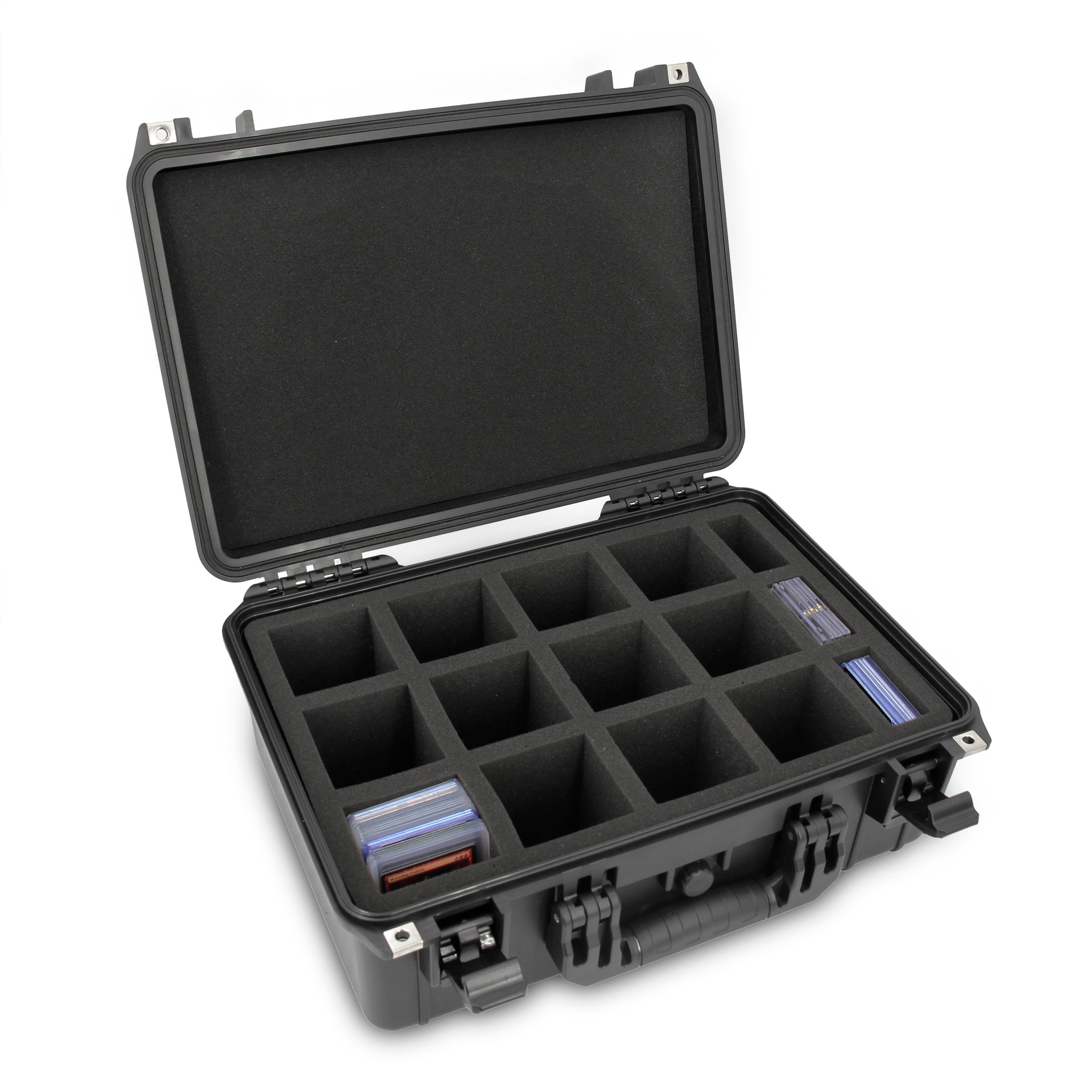 Waterproof Top Loader Card Storage Case for Trading Cards Fits 500 Top Loader Card Holders with Airtight Seal and Precision Cut Dividers