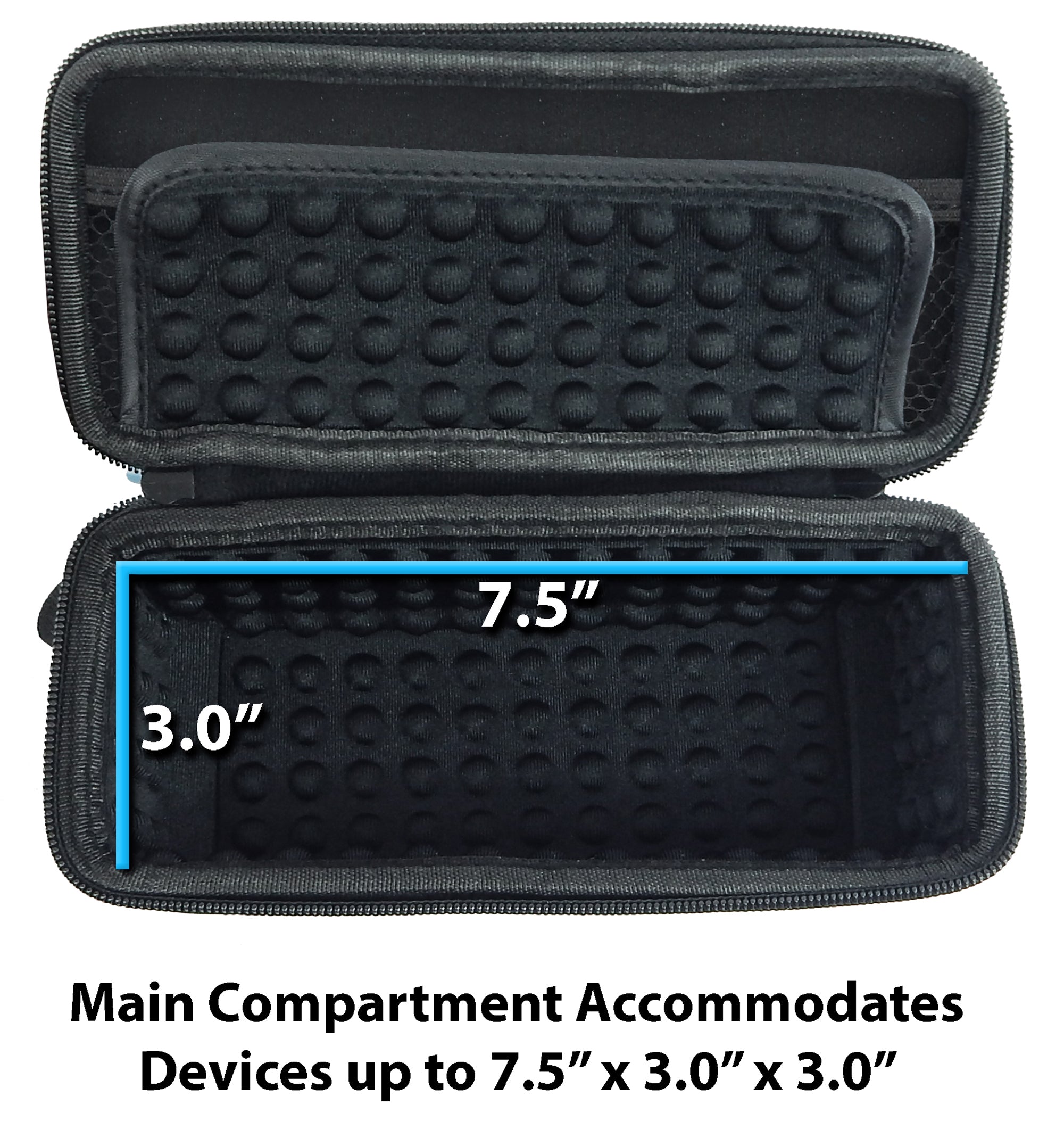 Large Pencil Bag for 50+ Pens, Pencils and Markers with Padded Divider, Netted Accessory Storage and More - Case Only