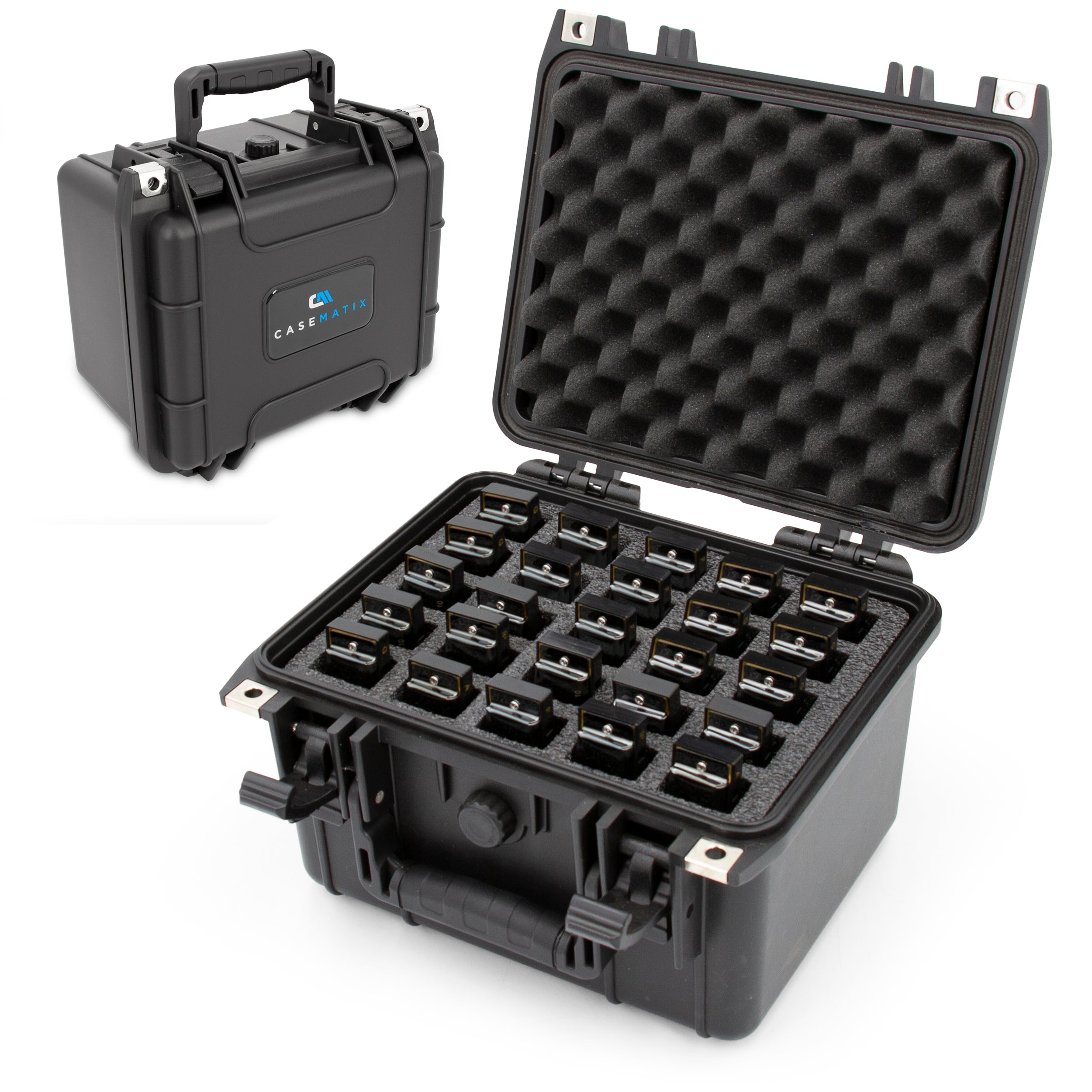 25 Harmonica Case - Waterproof Instrument Holder for Hohner, Fender and Other Harmonicas Up to 5.5" - Includes Weatherproof Carrying Case Only