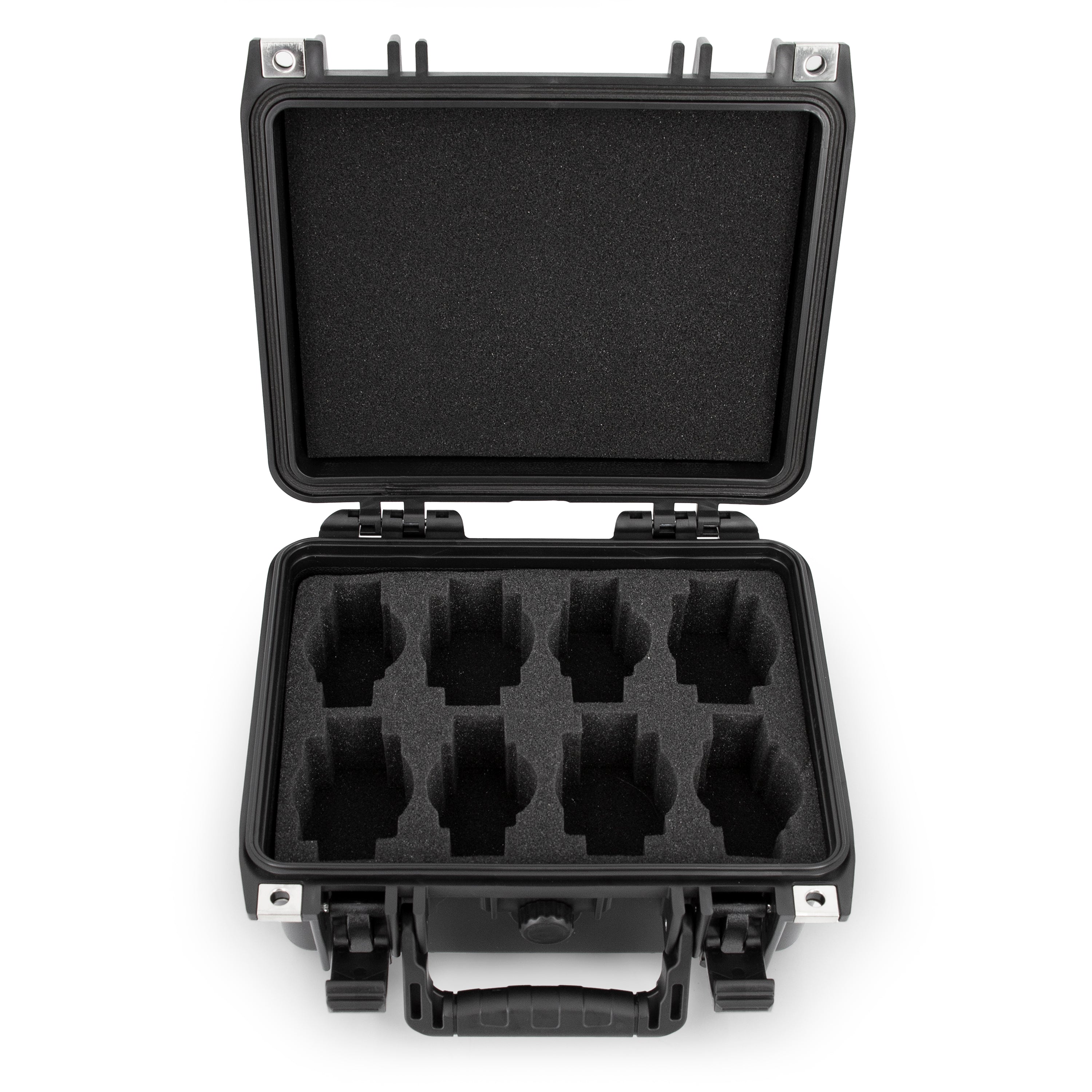 Watch Travel Case With 8 Watch Roll Holders - Impact Resistant Waterproof Watch Case With Foam Display Tray, Fits 24mm to 56mm Faces