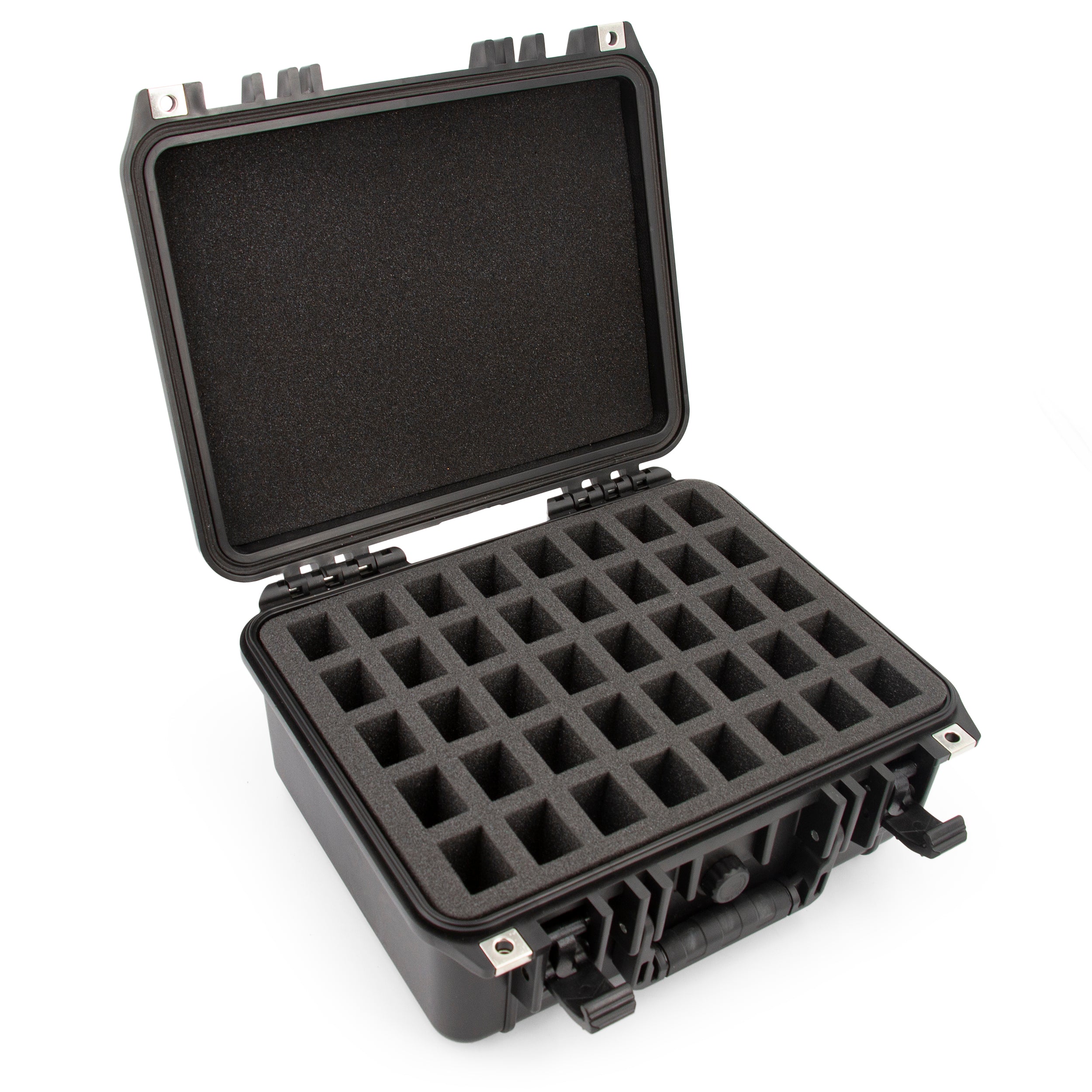 40 Pistol Magazine Storage Case - TSA Approved Waterproof Gun Magazine Storage for 40 9mm Magazines & Pistol Clips with Reinforced Padlock Holes
