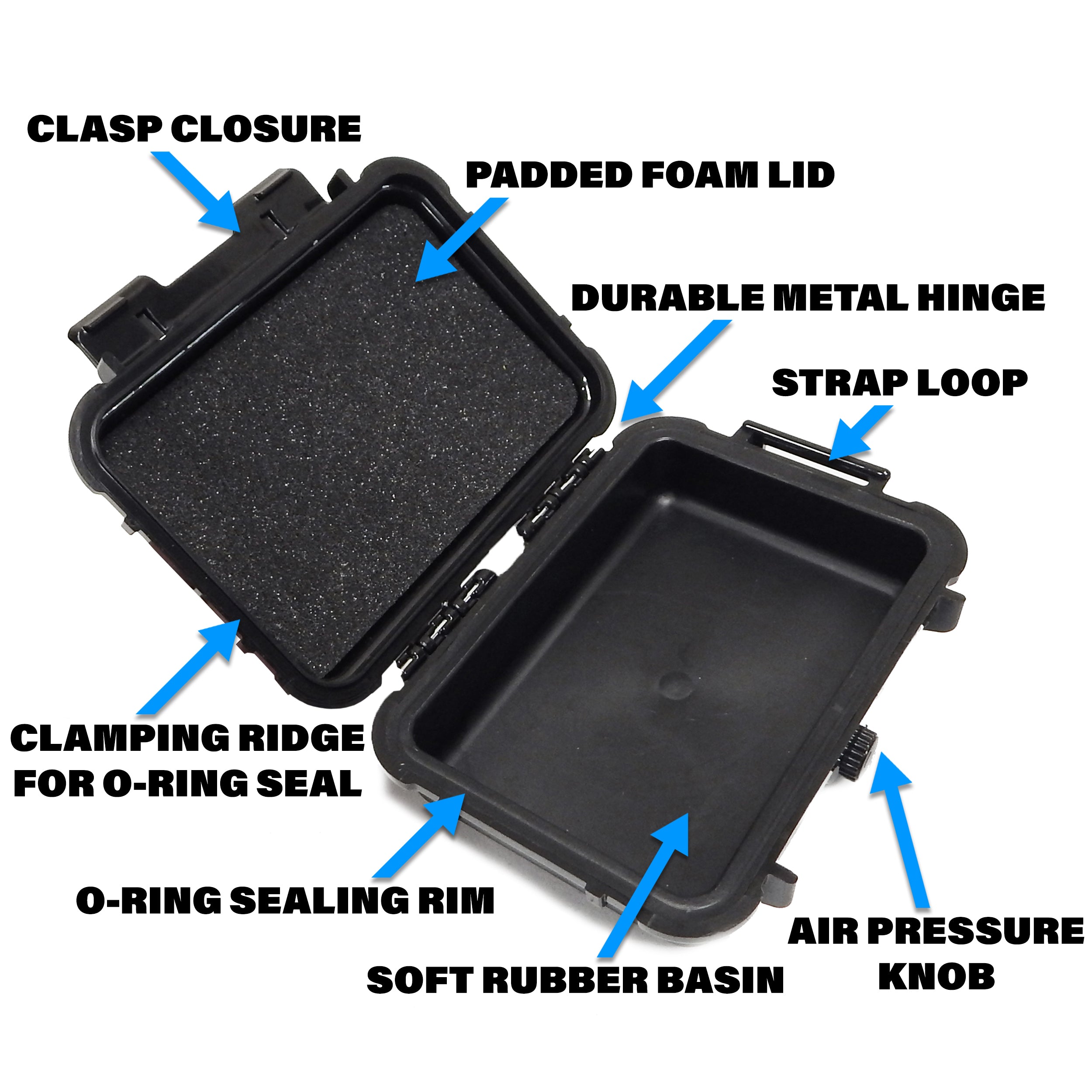 Compact Folding Knife Case - Waterproof Pocket Knife Holder and Knife Box Organizer Fits 3 Folding Knives, Swiss Army Knives & More Up To 5"