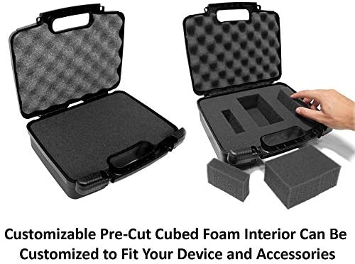 Handheld Radio Travel Case Compatible with 2 Motorola MH230R Radios, Midland LXT500VP3 GXT1000VP4 or BaoFeng BFF8HP UV82HP Walkie Talkies