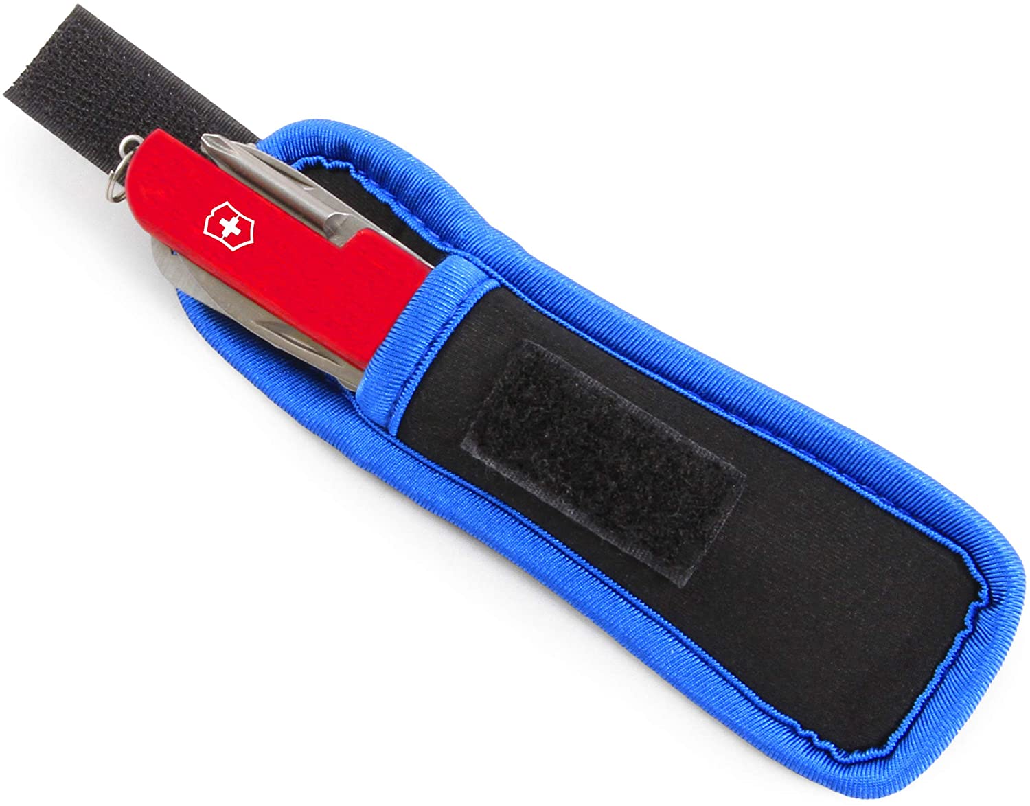 Swiss Army Knife Pouch with Belt Clip - Neoprene Protection for Victorinox and Other Foldable Knives up to 4" - Includes Carabiner