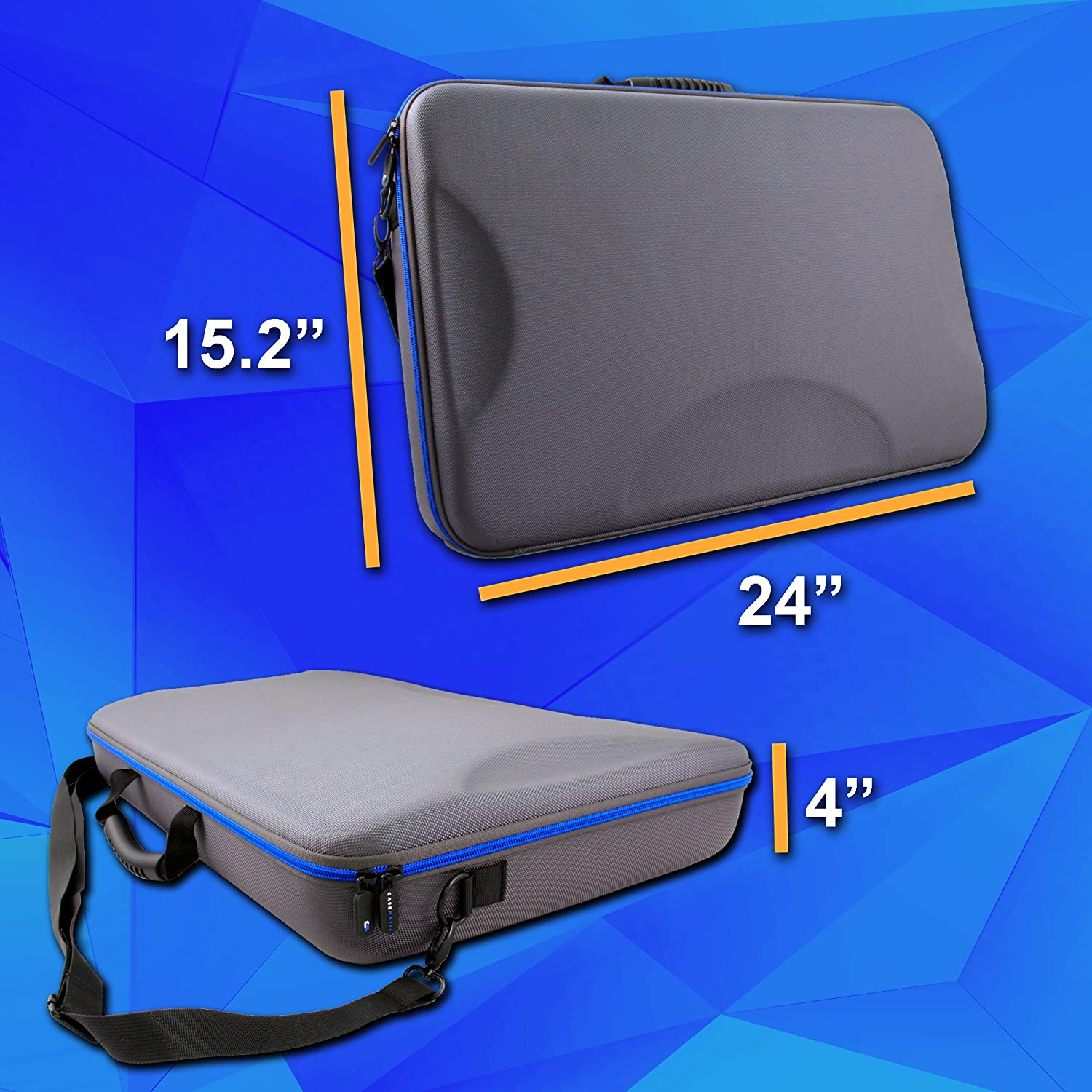 DJ Mixer Case Compatible with Hercules Inpulse 500 DJ Controller - Hard Shell EVA with Impact-Absorbing Foam, Adjustable Shoulder Strap & Handle
