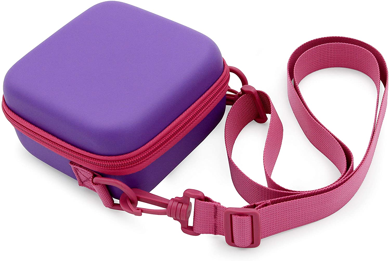 Travel Case Compatible with Cool Maker Shimmer Me Body Art Temporary Roll-on Glitter Tattoos Roller and Refills – Purple Case with Shoulder Strap