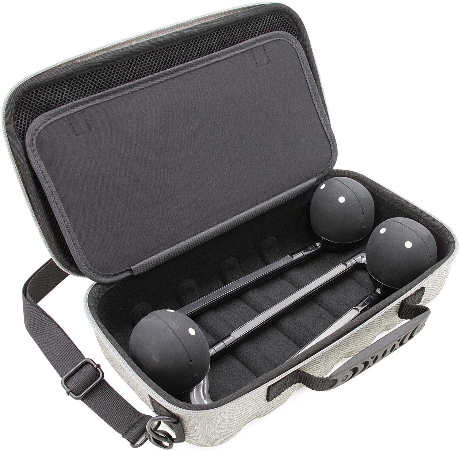 Travel Case Compatible with up to 3 Otamatone Regular or Neo Instruments - Travel Case with Shoulder Strap and Accessory Storage, Case Only