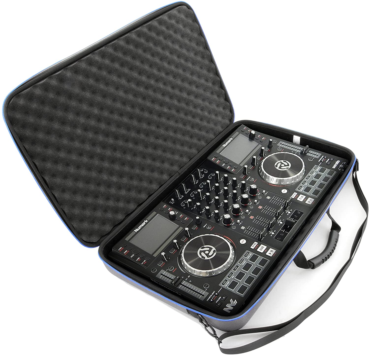 Protective Studio Case Compatible with Numark NVii Dj Controller, Numark NV/NV2 Serato DJ Controllers - Hard Shell EVA Protection with Shoulder Strap