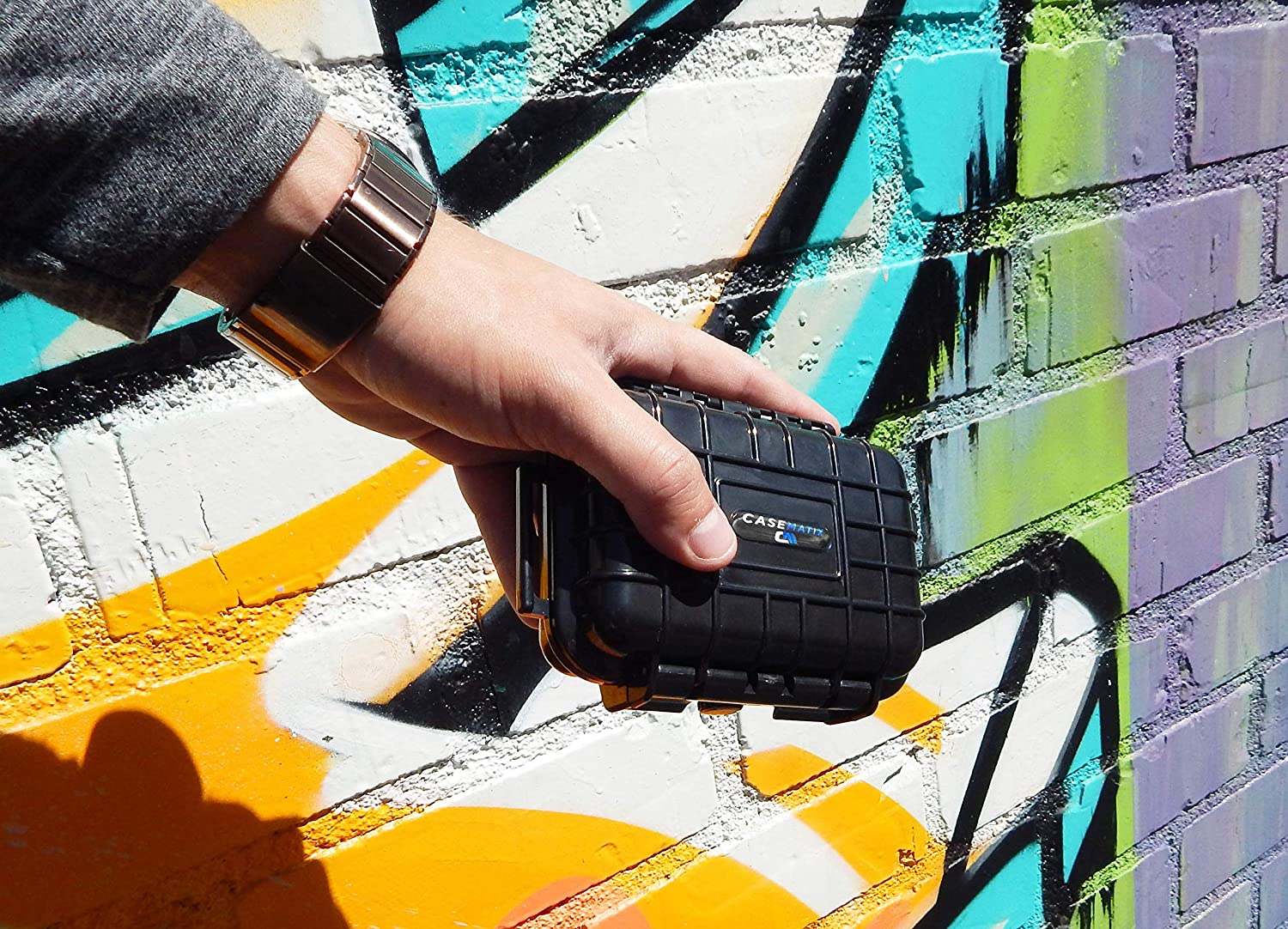 Crushproof & Waterproof Hard Shell Travel Case Compatible with ZOLEO Satellite Communicator, Charging Cable and Carabiner