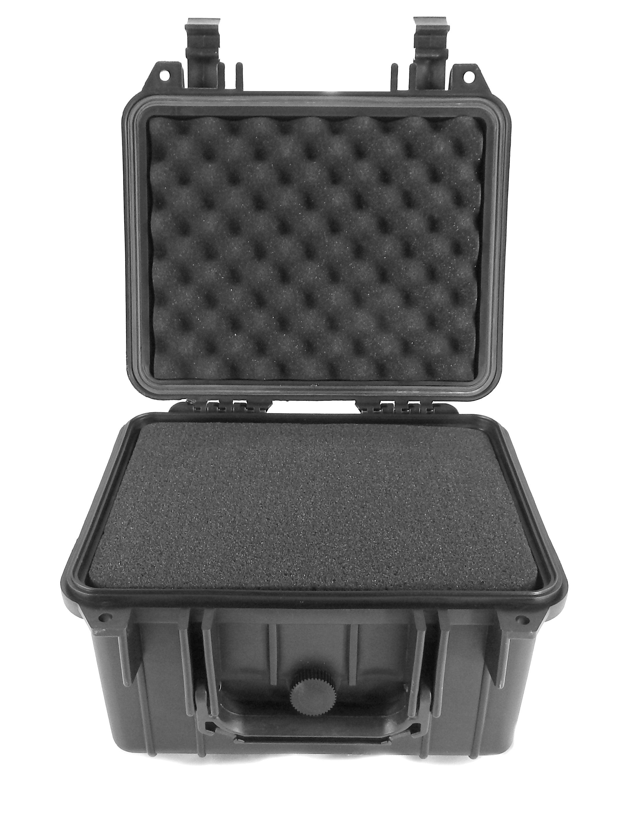 10" Waterproof Hard Travel Case with Padlock Rings and Customizable Foam - Fits Accessories up to 8.5" x 6" x 3.25"
