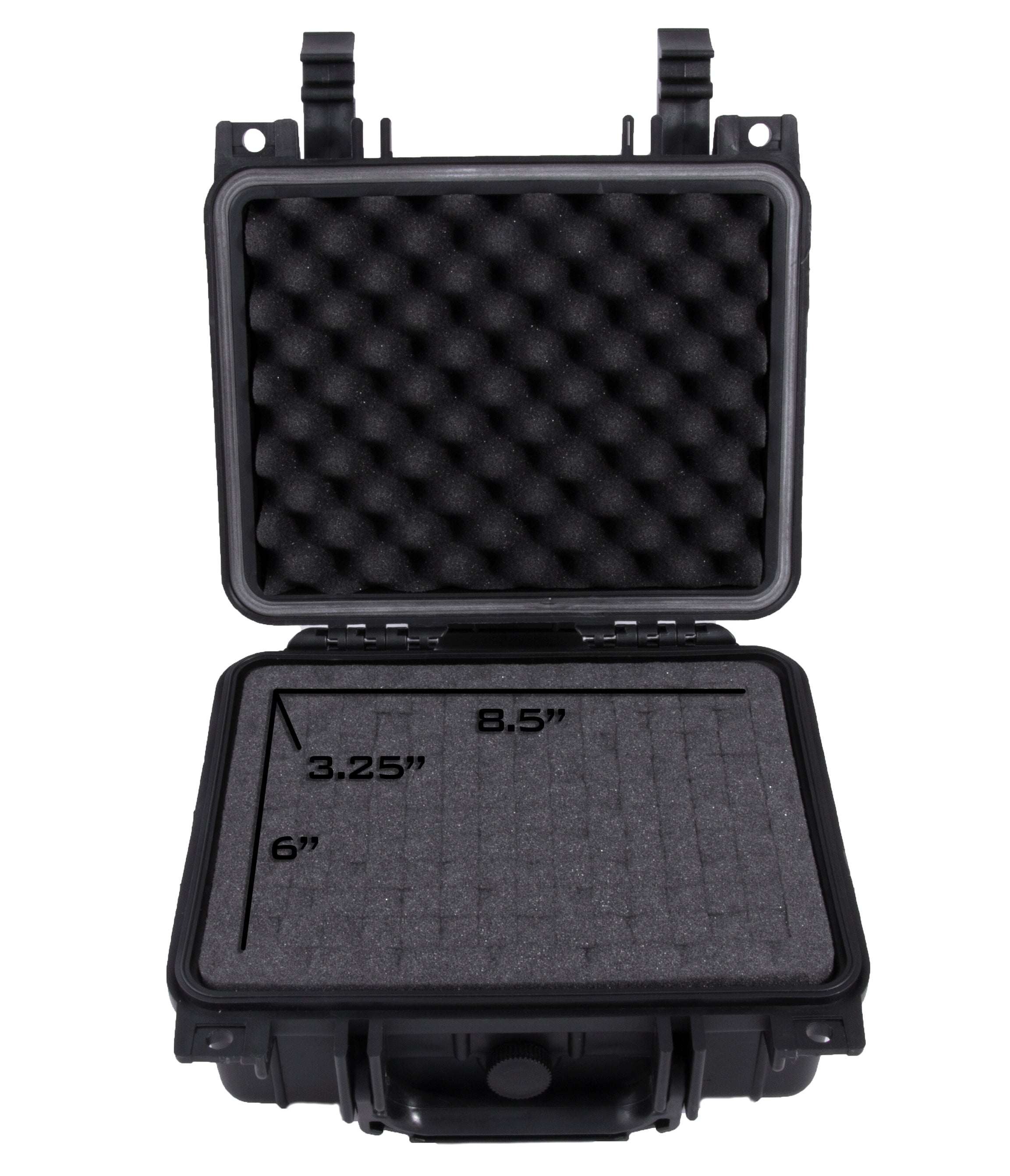 11" Waterproof Hard Travel Case - Crushproof Protection with Customizable Foam, Padlock Rings & Pressure Valve Technology
