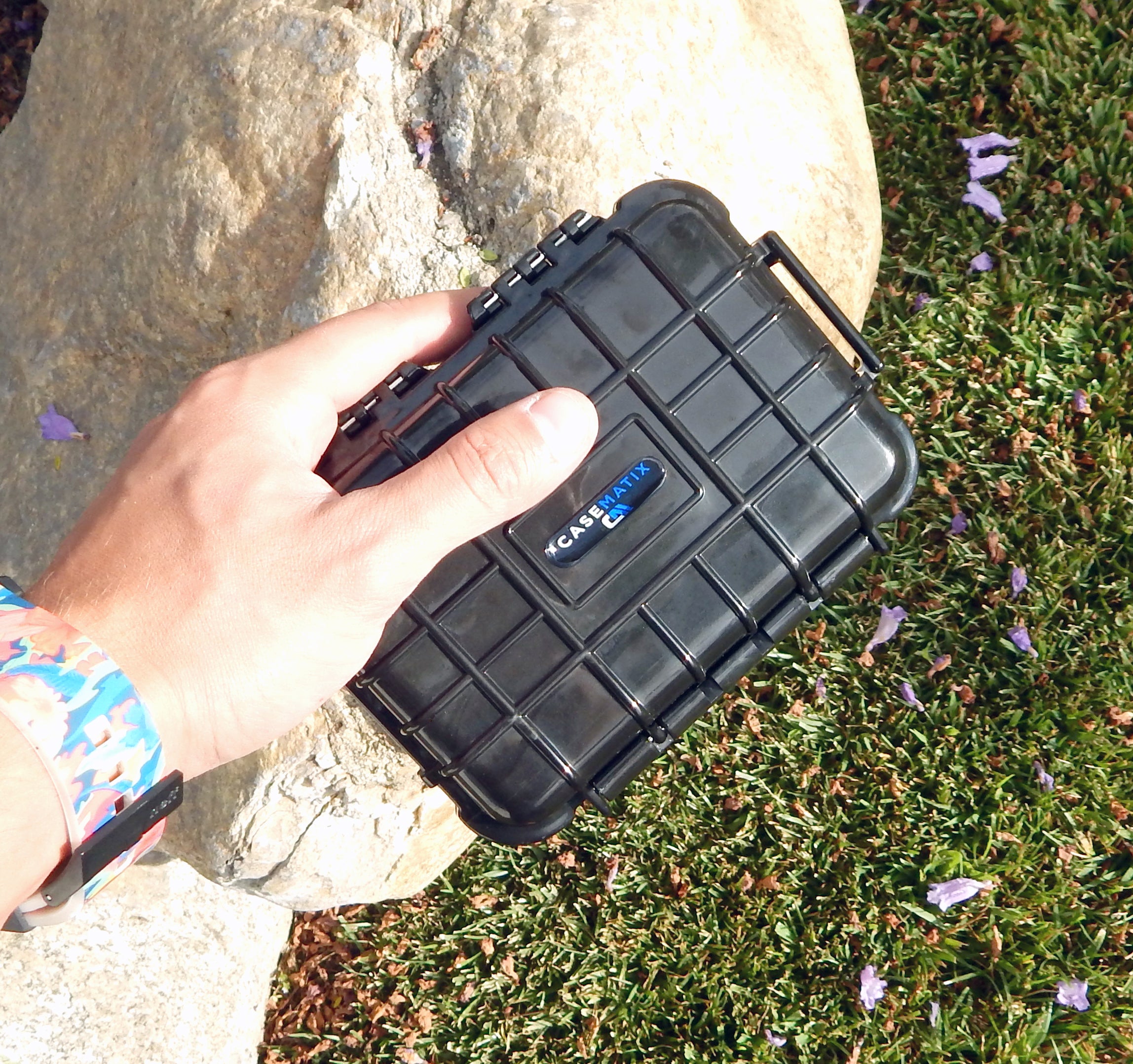 6.25" Waterproof Hard Travel Case with Rubber and Customizable Foam Interior - Fits Accessories up to 4.5" x 2.5" x 1.25"