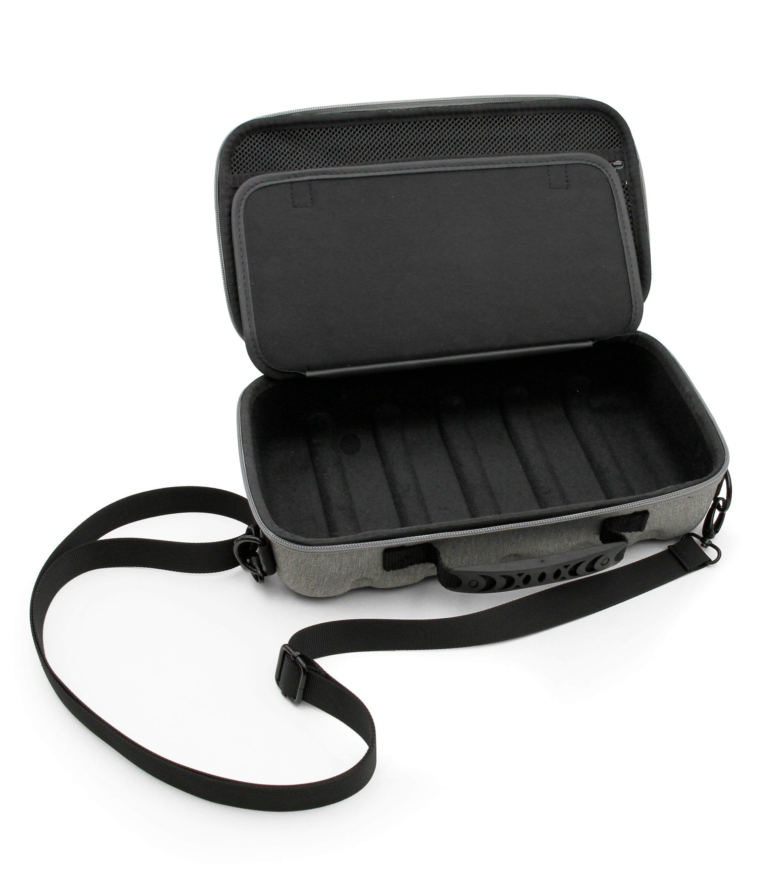 12.75" Hard Shell EVA Travel Case with Shoulder Strap and Padded Divider - Fits Accessories up to 11.5" x 5.5" x 2"