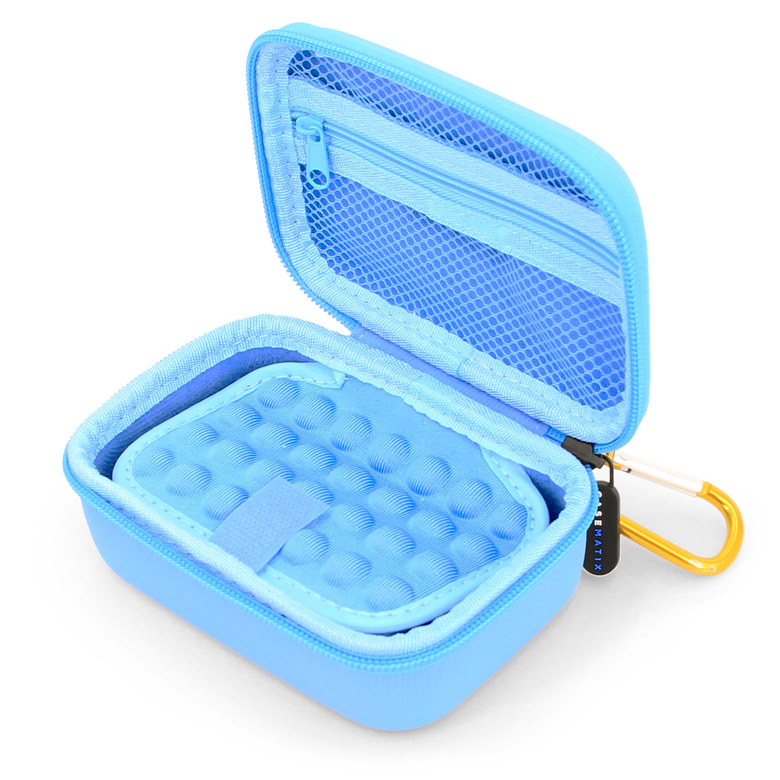 Travel Case Compatible with Beyblade Burst Battling Top Game Pieces and Accessories with Wrist Strap and Padded Divider Up to 4.75 Inches