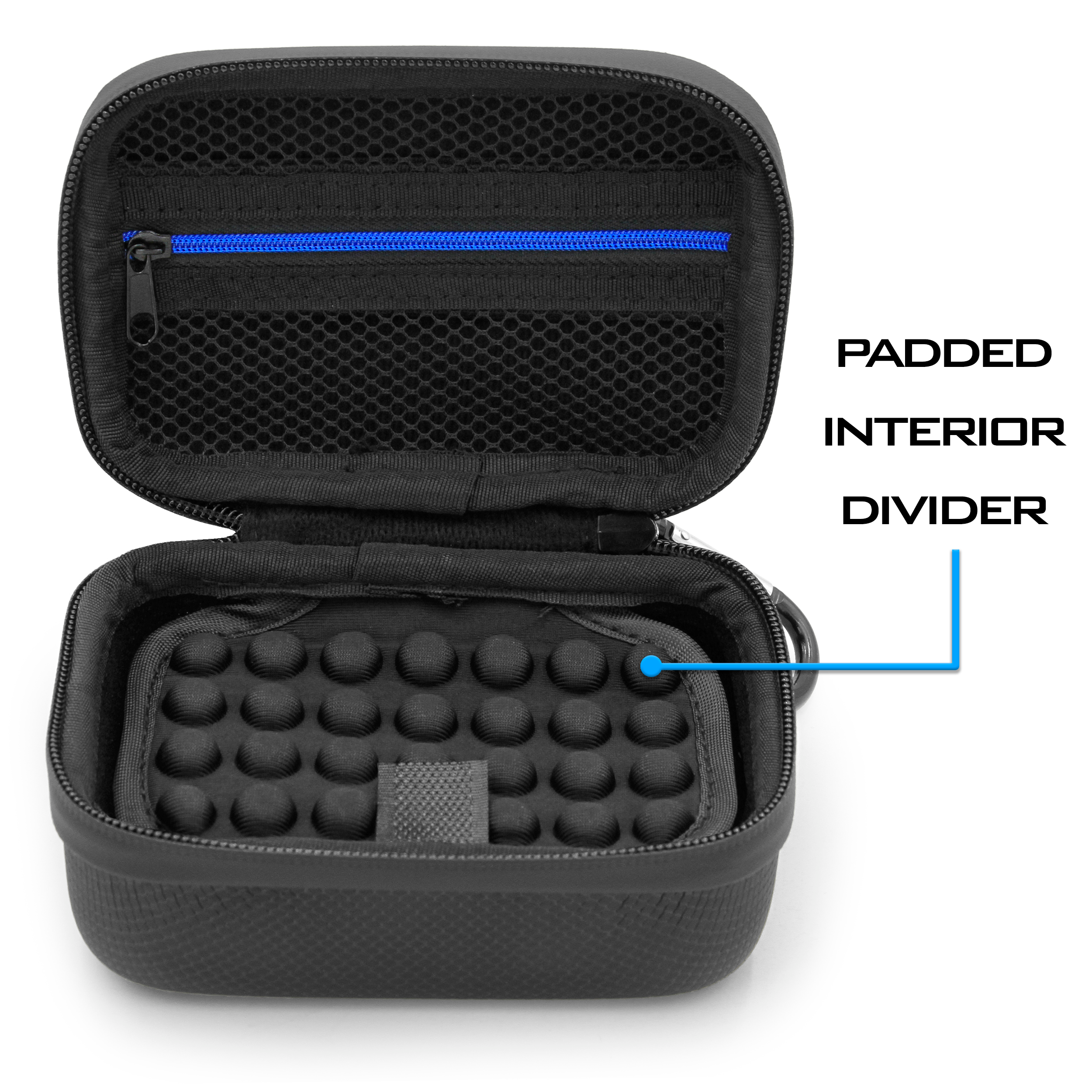 Travel Case Compatible with Beyblade Burst Battling Top Game Pieces and Accessories with Wrist Strap and Padded Divider Up to 4.75 Inches